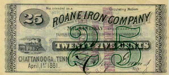 Chatt - Roan Iron $0.25 1881